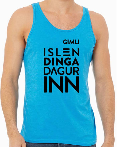 Islendingadagurinn - Unisex Neon Tank - Neon Blue