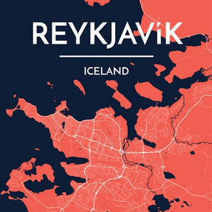 Reykjavik - Map Print